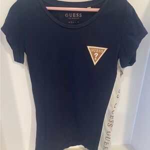 GUESS Women's Dark Blue Logo Tee